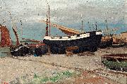 George Willison Boats on the shore